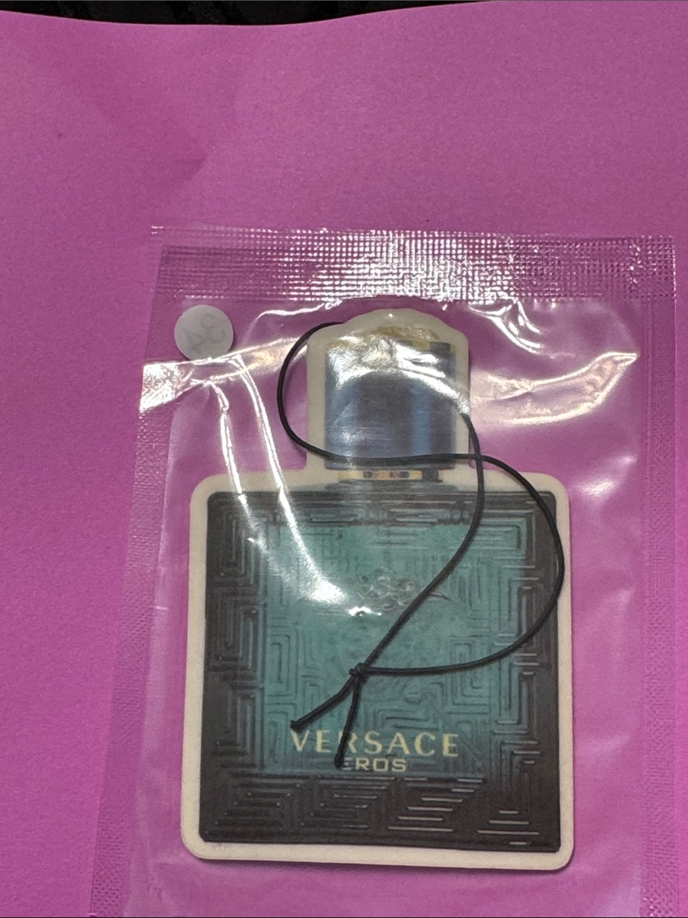 Versace Eros Air Freshener — Teal, Black & Gold